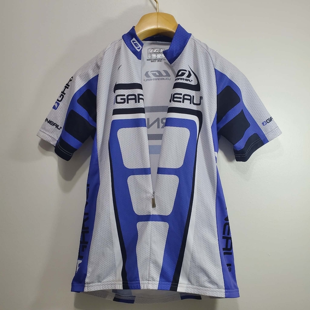 Louis Garneau Blue & White Cycling Jersey